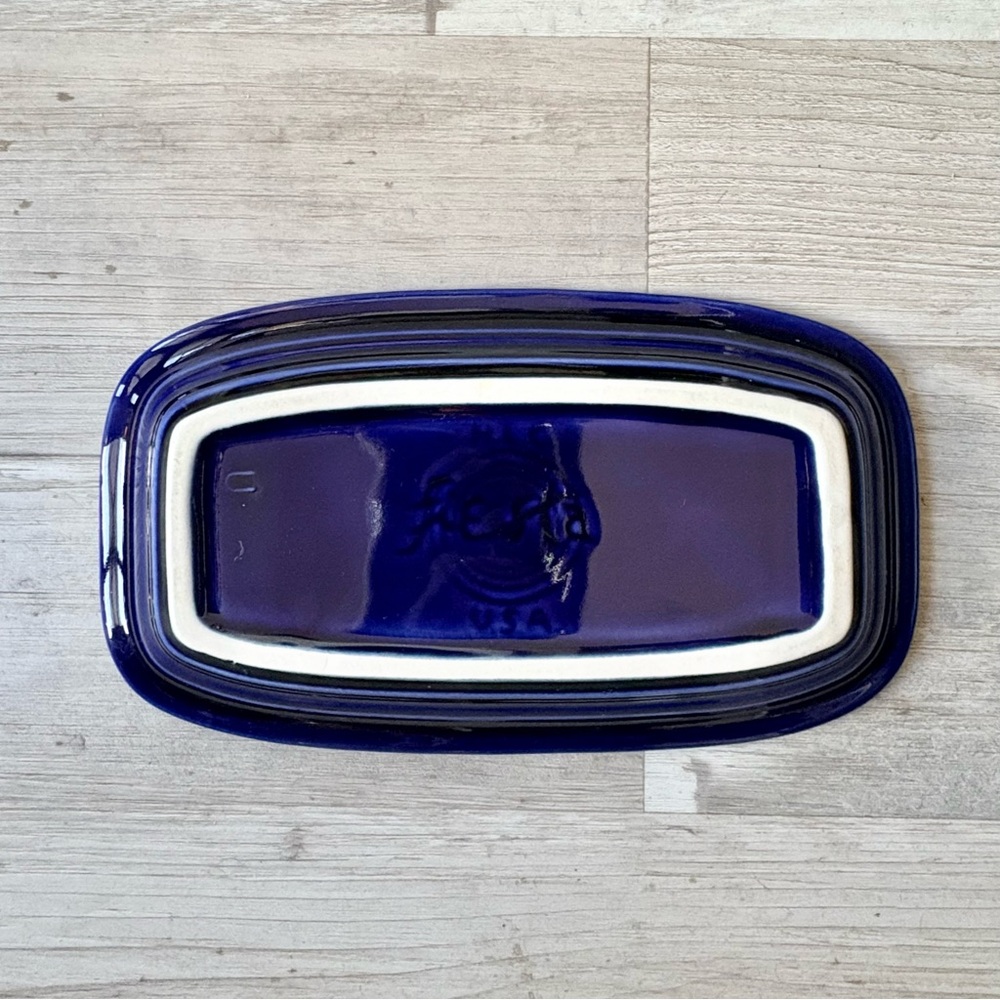 Fiesta Cobalt Small Butter Dish Bottom - Picture 2 of 9